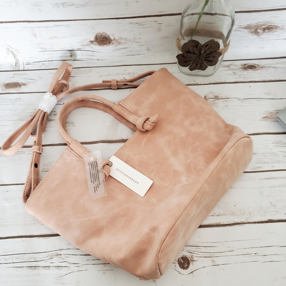 NWT | Anthropologie Kaitlyn Knotted Tote - Rose - Picture 4 of 8